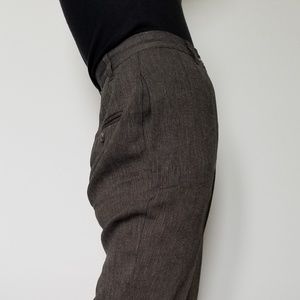 Vintage high rise linen trousers